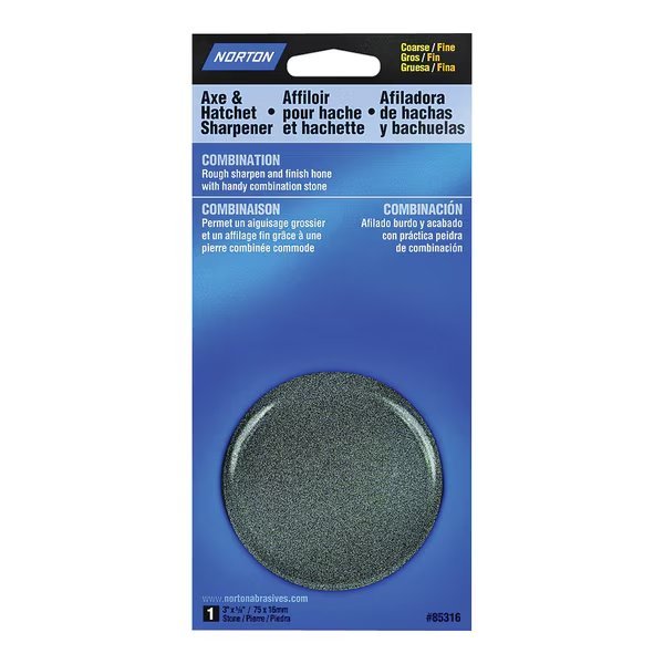 Norton 85316 Sharpener, 3 in W, 5/8 in Thick, 280 um Grit, Coarse/Fine, Silicone Carbide Abrasive, Norton Clipper, Mfr#: 7660785316